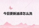 今日更新油漆怎么洗