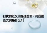 打扰的近义词最佳答案（打扰的近义词是什么?）