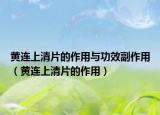 黄连上清片的作用与功效副作用（黄连上清片的作用）