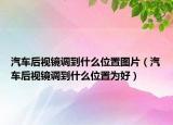 汽车后视镜调到什么位置图片（汽车后视镜调到什么位置为好）