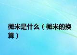微米是什么（微米的换算）