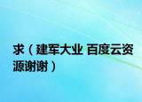 求（建军大业 百度云资源谢谢）