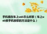 手机插在车上usb怎么听歌（车上usb接手机放歌的方法是什么）