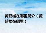 黄鹤楼在哪里简介（黄鹤楼在哪里）