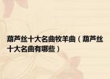 葫芦丝十大名曲牧羊曲（葫芦丝十大名曲有哪些）