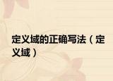 定义域的正确写法（定义域）