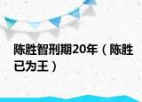 陈胜智刑期20年（陈胜已为王）