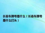 长春车牌号是什么（长春车牌号是什么打头）