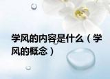 学风的内容是什么（学风的概念）