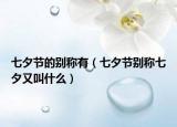 七夕节的别称有（七夕节别称七夕又叫什么）