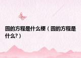 圆的方程是什么梗（圆的方程是什么?）