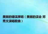 美丽的错误原唱（美丽的误会 郑秀文演唱歌曲）
