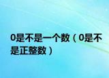 0是不是一个数（0是不是正整数）
