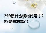 299是什么钢材代号（299是啥意思?）