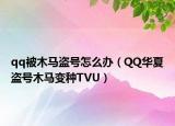qq被木马盗号怎么办（QQ华夏盗号木马变种TVU）