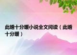 此婚十分暖小说全文阅读（此婚十分暖）