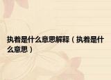 执着是什么意思解释（执着是什么意思）