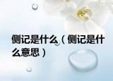 侧记是什么（侧记是什么意思）