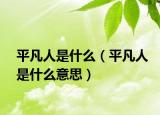 平凡人是什么（平凡人是什么意思）