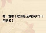 有一首歌（歌词是 还有多少个十年歌名）