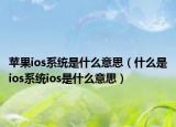 苹果ios系统是什么意思（什么是ios系统ios是什么意思）