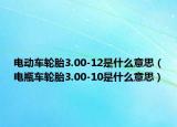 电动车轮胎3.00-12是什么意思（电瓶车轮胎3.00-10是什么意思）