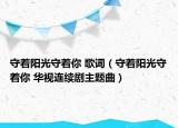 守着阳光守着你 歌词（守着阳光守着你 华视连续剧主题曲）