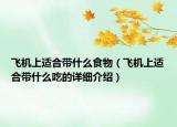 飞机上适合带什么食物（飞机上适合带什么吃的详细介绍）