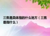 三焦是具体指的什么地方（三焦是指什么）