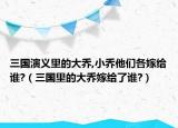 三国演义里的大乔,小乔他们各嫁给谁?（三国里的大乔嫁给了谁?）