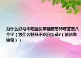 为什么好马不吃回头草脑筋急转弯答案八个字（为什么好马不吃回头草?（脑筋急转弯））