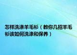 怎样洗涤羊毛衫（教你几招羊毛衫该如何洗涤和保养）