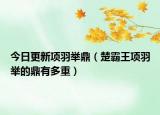 今日更新项羽举鼎（楚霸王项羽举的鼎有多重）