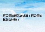 百公里油耗怎么计算（百公里油耗怎么计算）