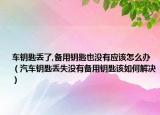 车钥匙丢了,备用钥匙也没有应该怎么办（汽车钥匙丢失没有备用钥匙该如何解决）