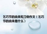 乞巧节的由来和习俗作文（乞巧节的由来是什么）