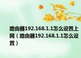 路由器192.168.1.1怎么设置上网（路由器192.168.1.1怎么设置）