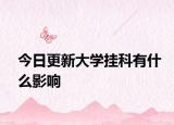 今日更新大学挂科有什么影响