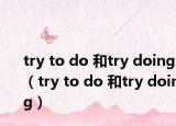 try to do 和try doing（try to do 和try doing）