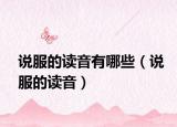 说服的读音有哪些（说服的读音）