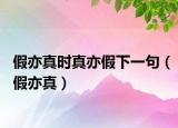假亦真时真亦假下一句（假亦真）