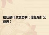 信任是什么意思啊（信任是什么意思）