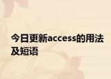 今日更新access的用法及短语
