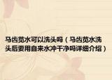 马齿苋水可以洗头吗（马齿苋水洗头后要用自来水冲干净吗详细介绍）