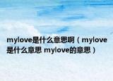 mylove是什么意思啊（mylove是什么意思 mylove的意思）