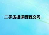 二手房担保费要交吗