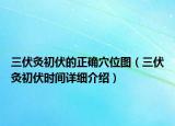 三伏灸初伏的正确穴位图（三伏灸初伏时间详细介绍）