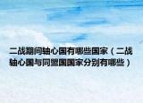 二战期间轴心国有哪些国家（二战轴心国与同盟国国家分别有哪些）
