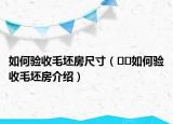 如何验收毛坯房尺寸（﻿﻿如何验收毛坯房介绍）