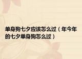 单身狗七夕应该怎么过（年今年的七夕单身狗怎么过）